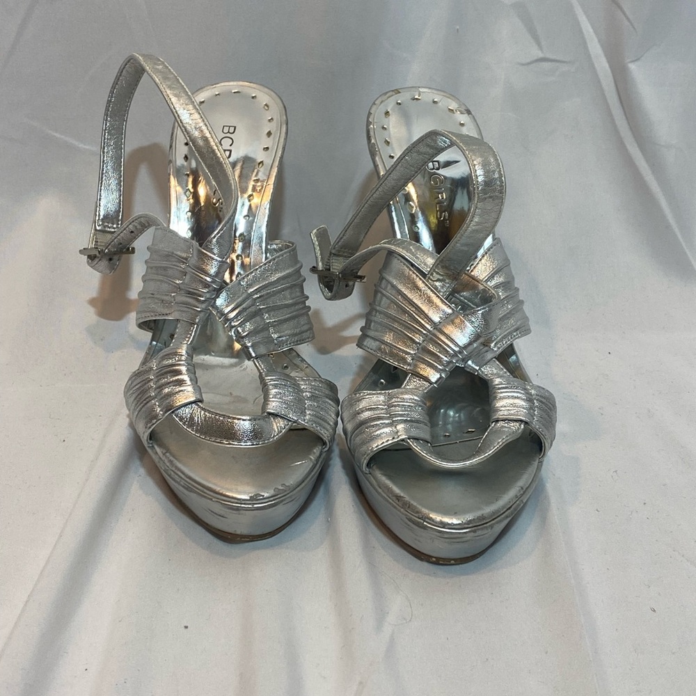 Silver BCBGirls heels
